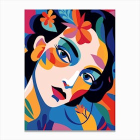 Colorful Woman Portrait Canvas Print