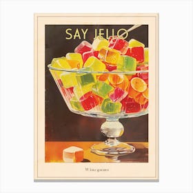 Winegums Jelly Sweets Candy Retro Illustration Poster Canvas Print