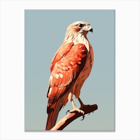 Minimalist Red Tailed Hawk 1 Illustration Canvas Print