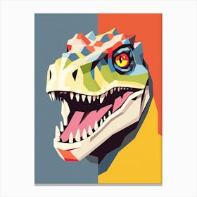 Colourful Dinosaur Compsosuchus 1 Canvas Print