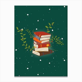 Magical Stack Of Books Canvas Print
