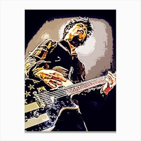 Billie Joe Armstrong green day band music Canvas Print