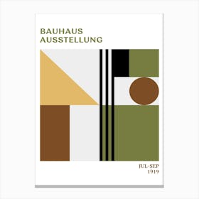 Bauhaus Green Exhibition 2 Canvas Print