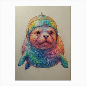 Seal In Spacesuit Canvas Print