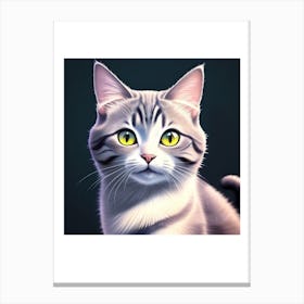Cat Visual Art Canvas Print