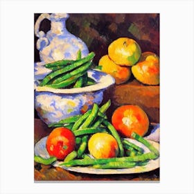 Green Beans 3 Cezanne Style vegetable Canvas Print