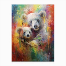 Koalas Abstract Expressionism 2 Canvas Print