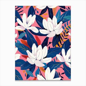 Magnolia Flower Pattern 1 Canvas Print