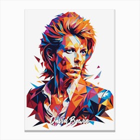 David Bowie 03 Portrait Music WPAP Pop Art Canvas Print