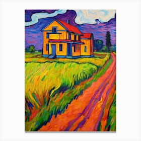 Fort Vancouver National Historic Site Fauvism Illustration 13 Canvas Print