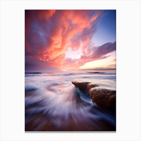 Sunset At The Beach 3 Canvas Print