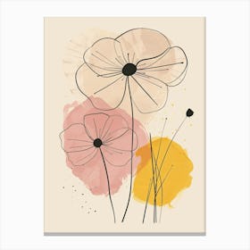 Dakar Flower Market Boho Minimalist Style Canvas Print