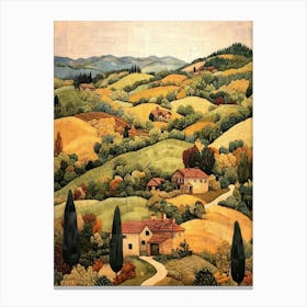 European Countryside Tapestry 6 Canvas Print