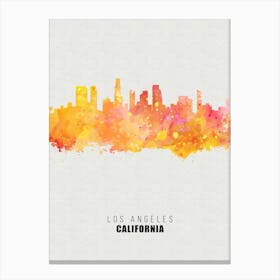 Los Angeles California City watercolor Canvas Print