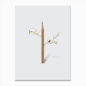 Pencil Tree Canvas Print