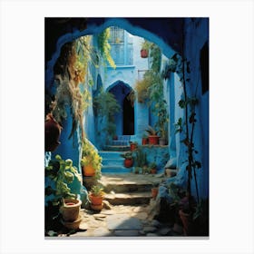 Blue City Of Chefchaouen Canvas Print