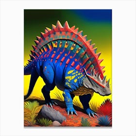 Compsosuchus 1 Primary Colours Dinosaur Canvas Print