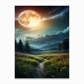 Full Moon In The Sky 1 Canvas Print