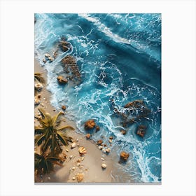 Aerial Beach Scene Canvas Print