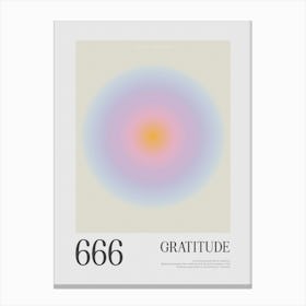 Angel Number 666 Gratitude Canvas Print