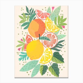 Lemon Painting Canvas Print