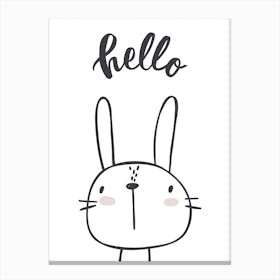 Hello Bunny Canvas Print