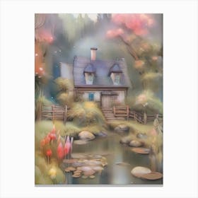 Fairy House In The Forest Canvas Print