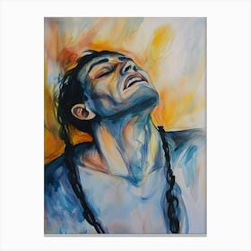 Shiva Young Man Oil Painting Canvas Print