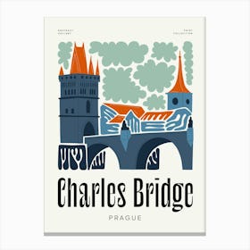 Travel Charles Bridge Prague Abstract Gallery Canvas Print