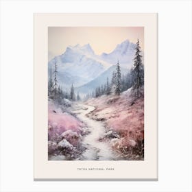 Dreamy Winter National Park Poster  Tatra National Park Poland 3 Canvas Print