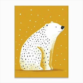 Yellow Polar Bear 3 Canvas Print