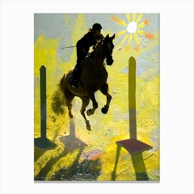 Horse Jumping Canvas Print
