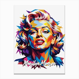 Marilyn Monroe in WPAP Pop Art Canvas Print