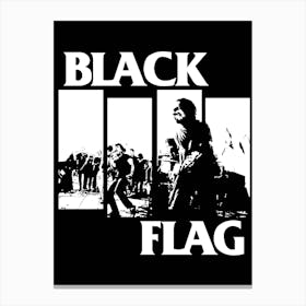 Black Flag band music 4 Canvas Print