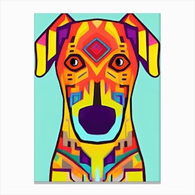 Decorative Dog Illustration Canvas Print