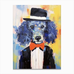 Poodle In A Suit Painting Canvas Print