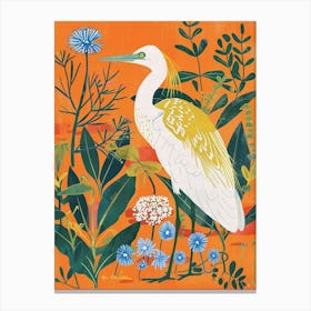 Spring Birds Egret 1 Canvas Print