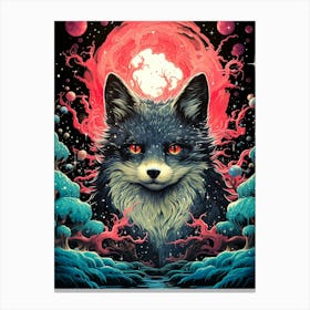 Fox In Space Canvas Print