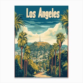 Aihrgdesign A Vintage Travel Poster Of Los Angeles Canvas Print