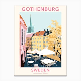 Gothenburg, Sweden, Flat Pastels Tones Illustration 2 Poster Canvas Print