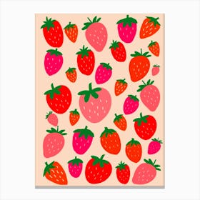 Strawberry Pattern Canvas Print