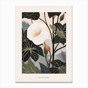Flower Illustration Moonflower 3 Poster Canvas Print