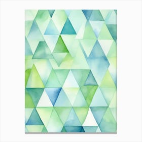 Watercolor Triangles Canvas Print