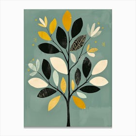 Sycamore Tree Flat Illustration 2 Canvas Print