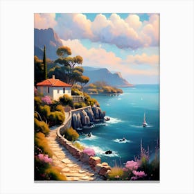 Of A House By The Sea Canvas Print