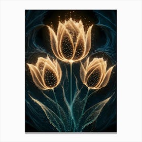 Golden Tulips Canvas Print