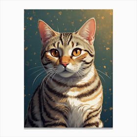 Striped Cat Canvas Print