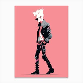 Rebel in Pink Hues, Punk Canvas Print