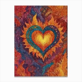 Heart Of Fire 33 Canvas Print