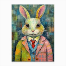 Fashionable Rabbit In A Suit 1 Canvas Print
